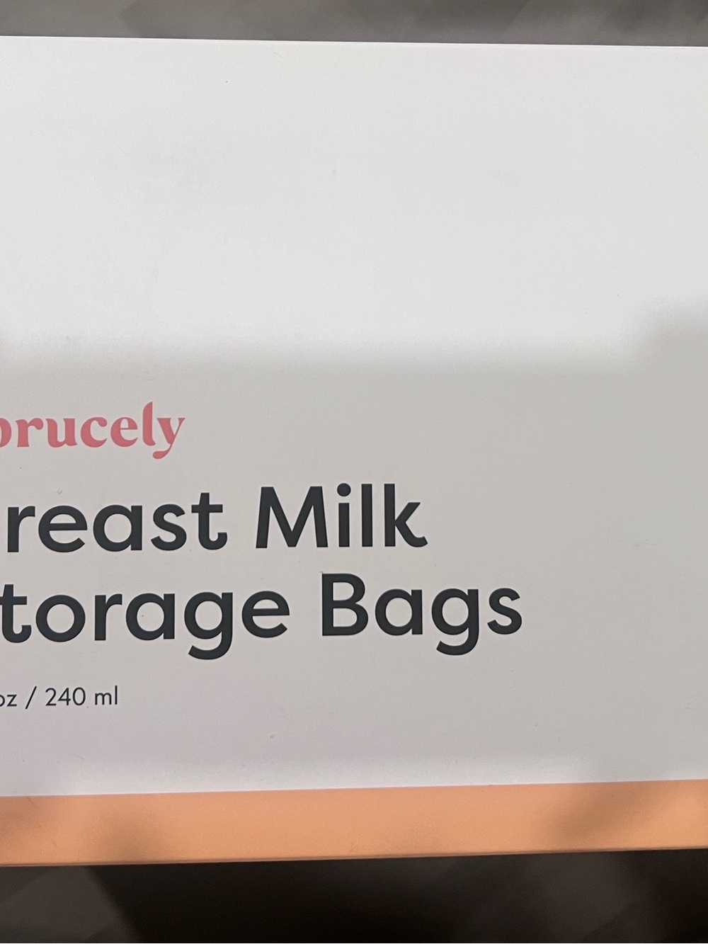 Breast Milk Storage Bags - White & Peach